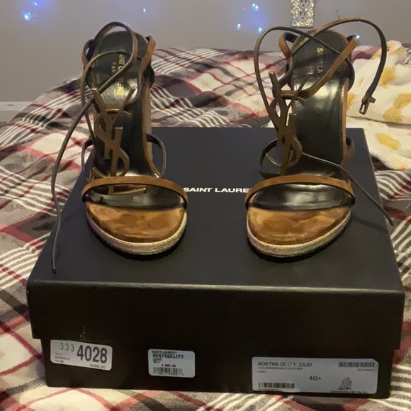 Saint Laurent Shoes - Saint Laurent Brown suede wedges